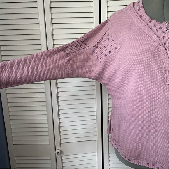 Free People Heart to Heart Henley Mauve S - Picture 12 of 12